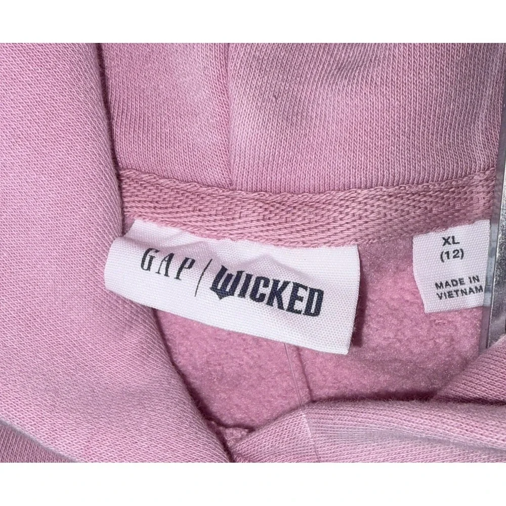 Gap X‎ Wicked Girl's VintageSoft Pink Ruffle Hoodie Sweatshirt Shirt XL 12 New